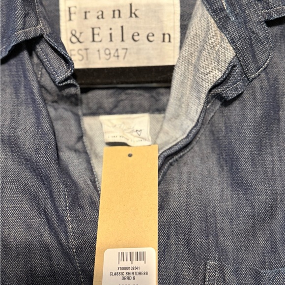 Frank & Eileen Blue Denim Dress with Classic Button Down Style - Picture 3 of 3
